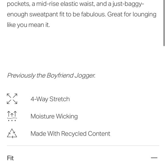 Vuori boyfriend jogger. Guc. Light grey with charcoal grey. Medium - Picture 7 of 16